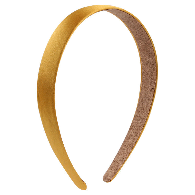 2cm wide glossy satin headband