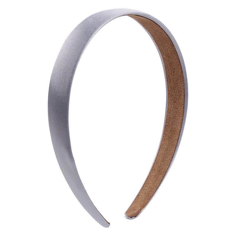 2cm wide glossy satin headband