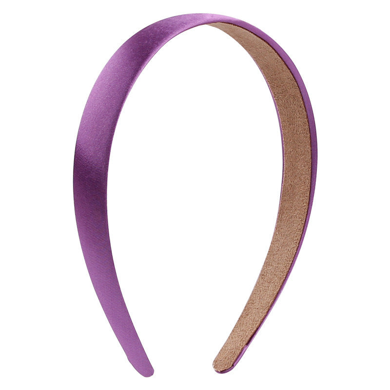 2cm wide glossy satin headband