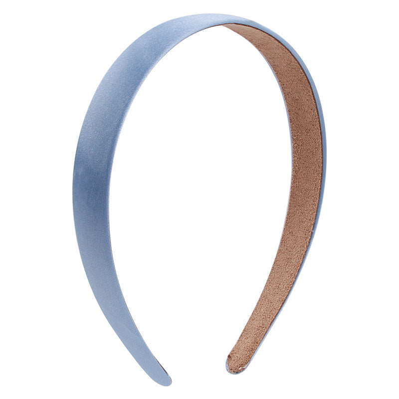 2cm wide glossy satin headband
