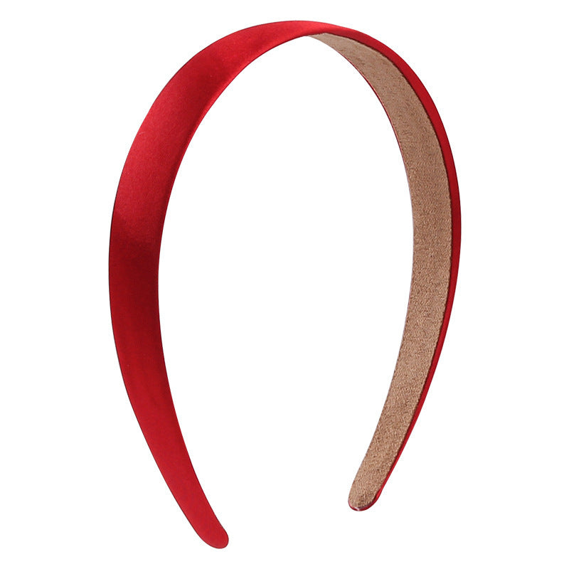 2cm wide glossy satin headband