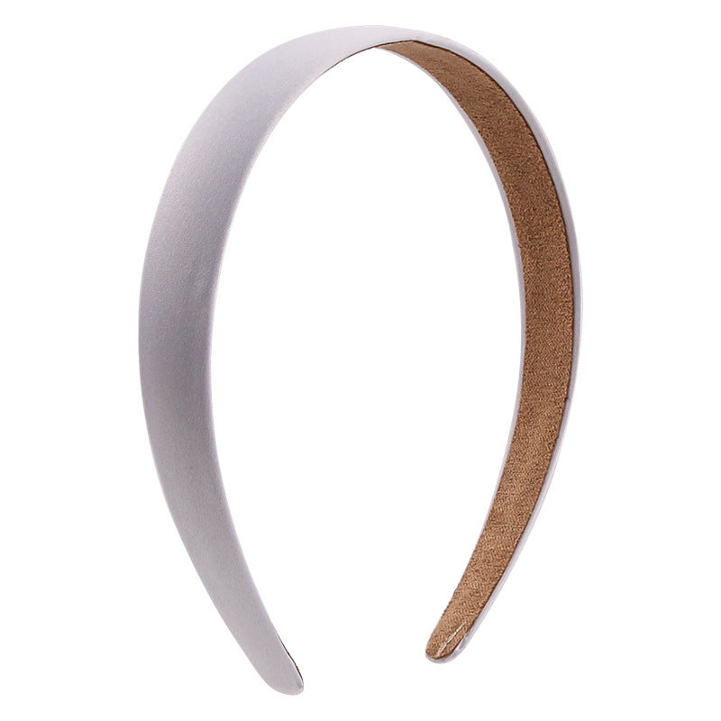 2cm wide glossy satin headband