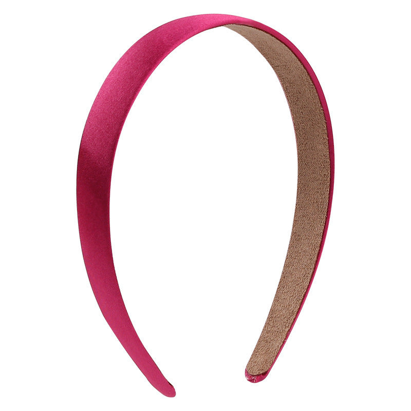 2cm wide glossy satin headband