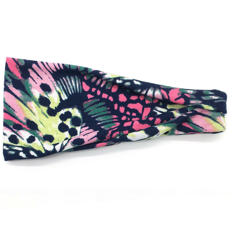 Soft cotton printed sporty bandanna headband