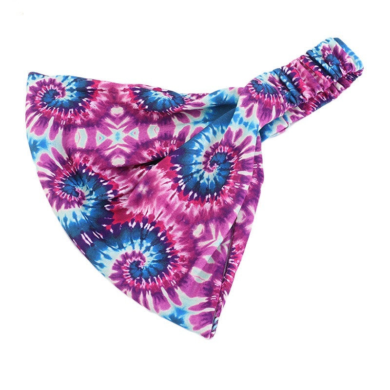 Ethnic style multi-coloured bandanna headband