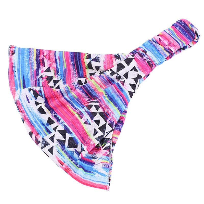 Ethnic style multi-coloured bandanna headband