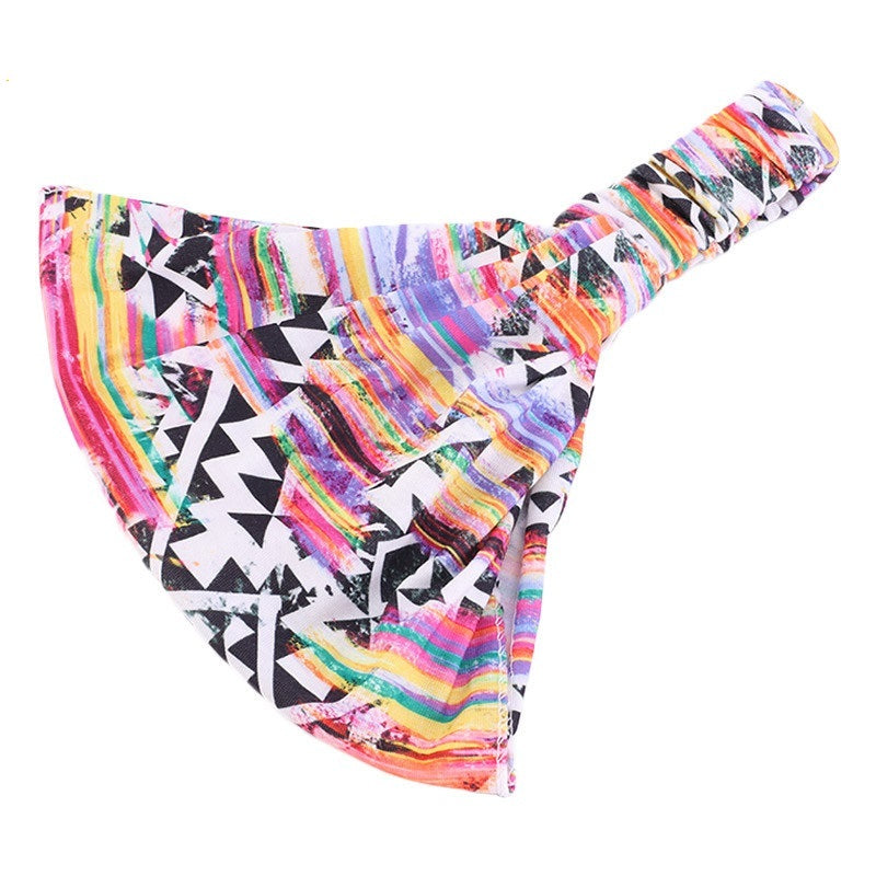 Ethnic style multi-coloured bandanna headband