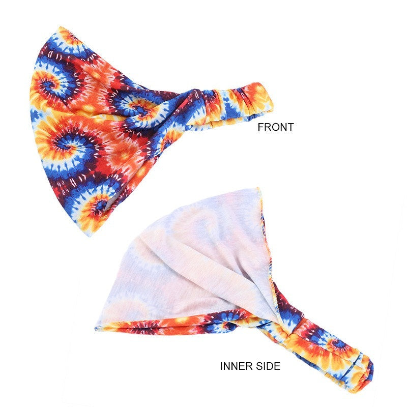 Ethnic style multi-coloured bandanna headband