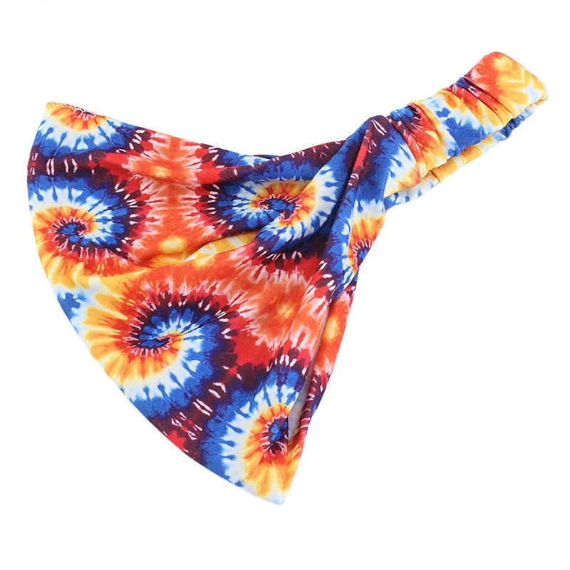 Ethnic style multi-coloured bandanna headband