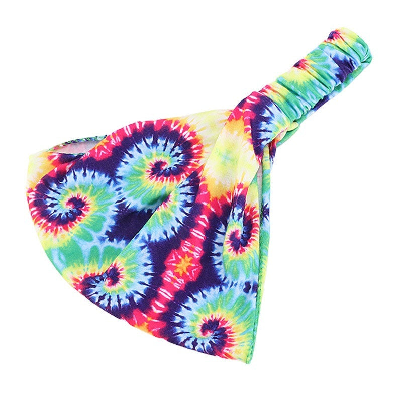 Ethnic style multi-coloured bandanna headband