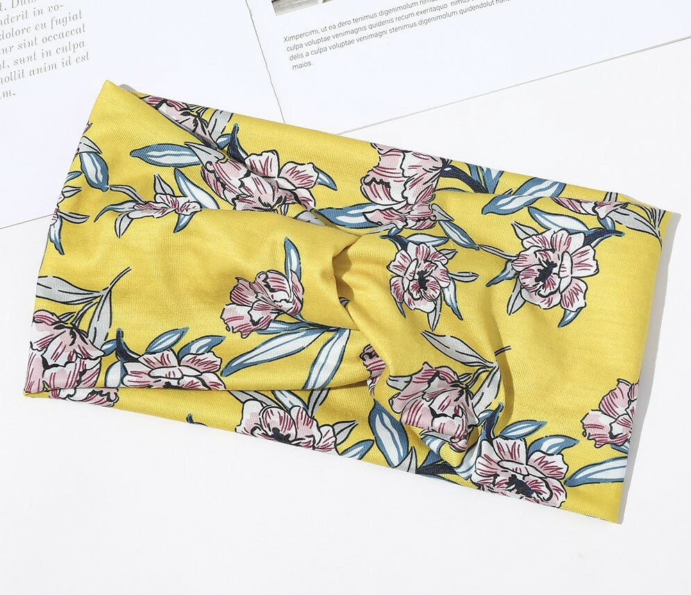 2-way stretch headband in multi-coloured printings