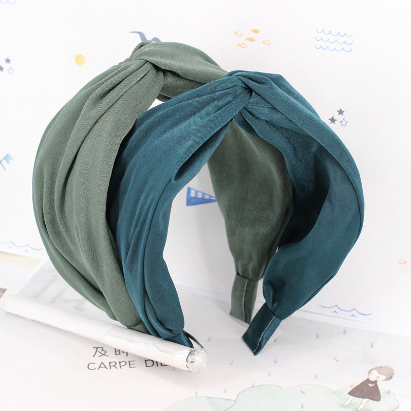 Twist top plain headband