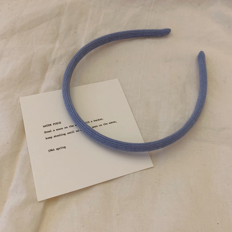 Plain colours knitted top slim headband