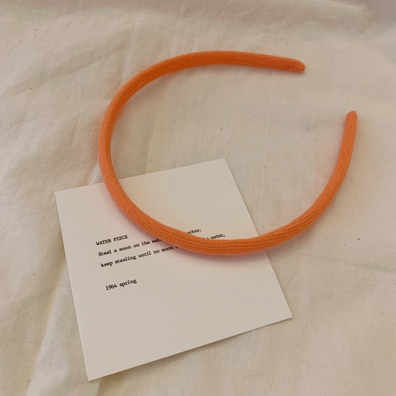 Plain colours knitted top slim headband