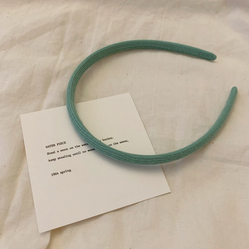 Plain colours knitted top slim headband