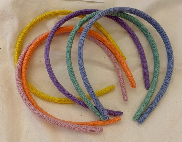 Plain colours knitted top slim headband