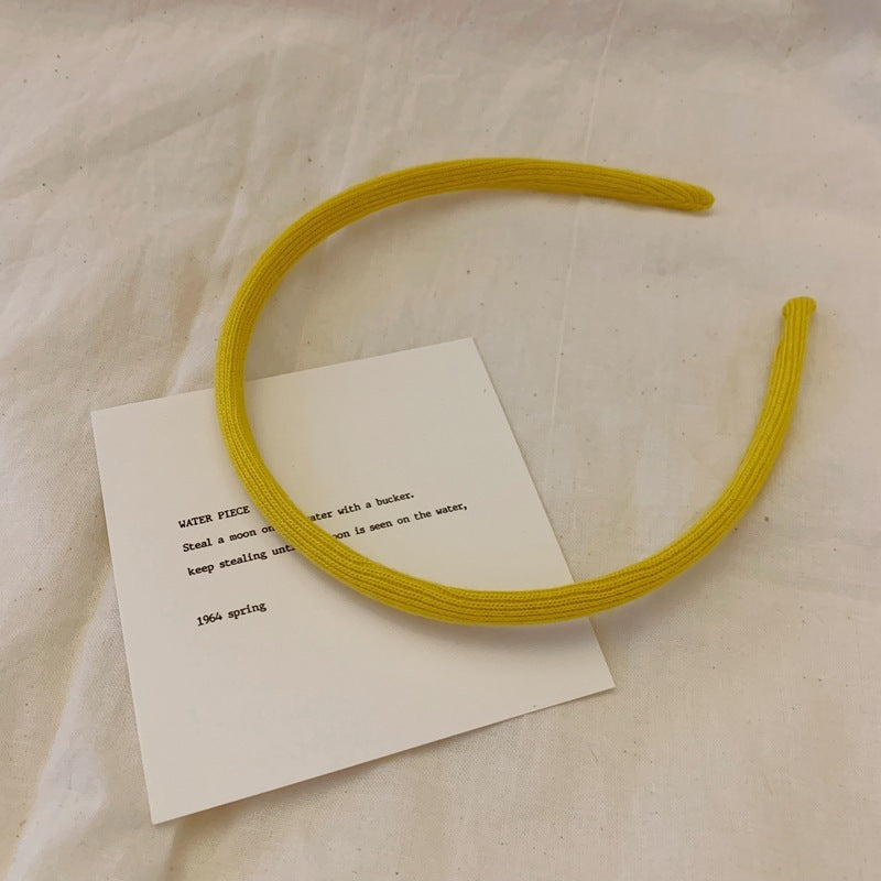 Plain colours knitted top slim headband