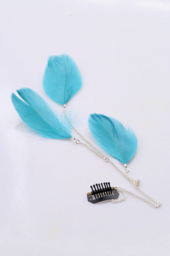 Feather-extension hair clip