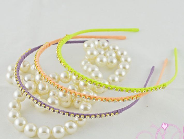Shiny crystal thin headband