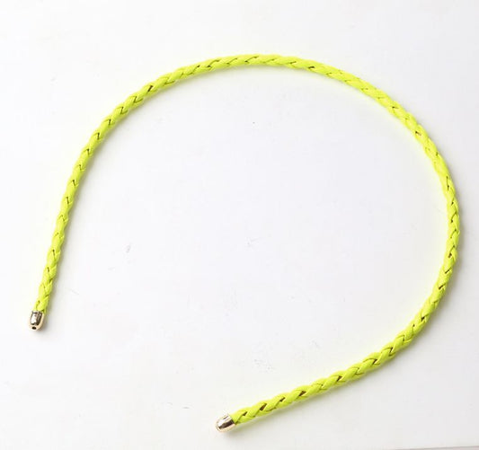 Braided leather thin headband