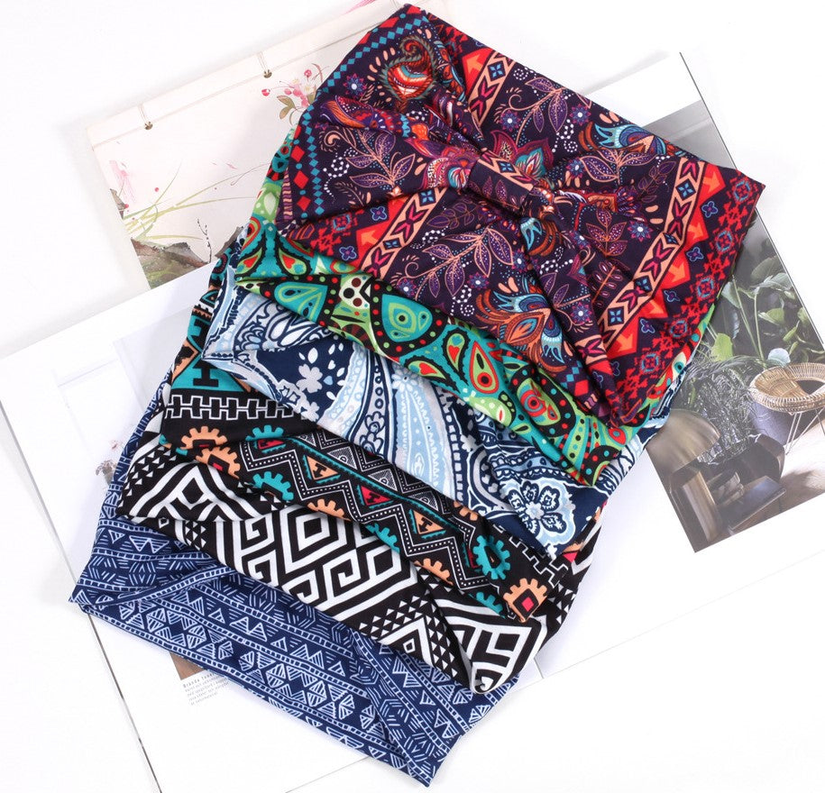 Multicoloured 2-way bandanna headband