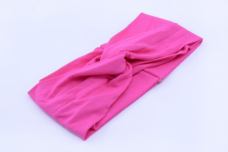 Twist-colour cotton turban headband