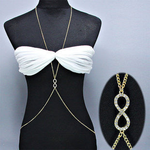 Crystal "infinity" body chain
