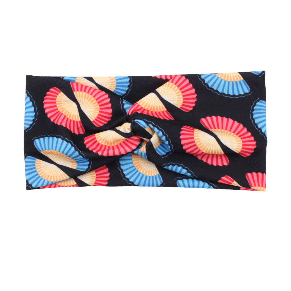 Multicoloured thin twist front stretchy headband