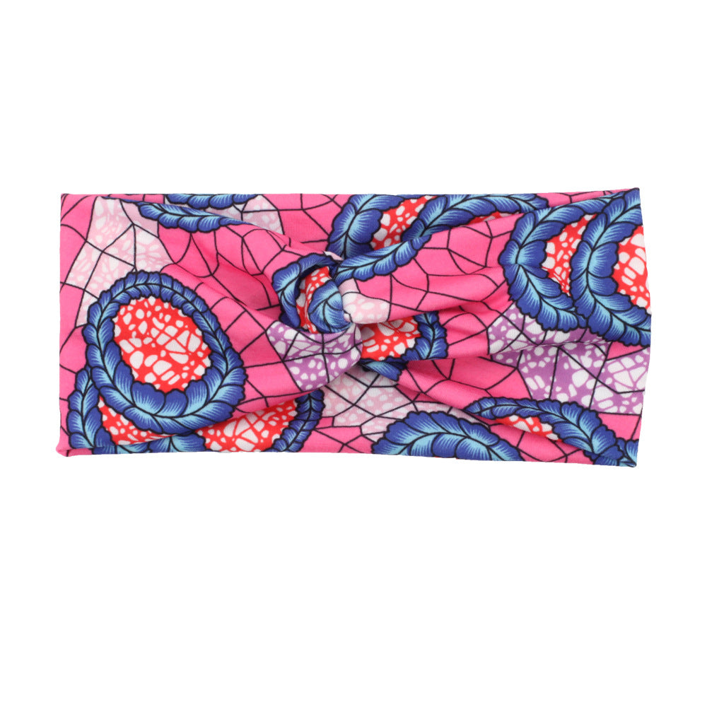 Multicoloured thin twist front stretchy headband