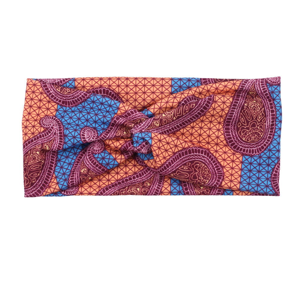 Multicoloured thin twist front stretchy headband