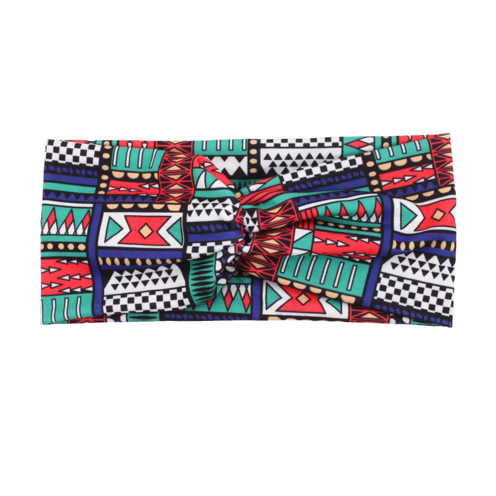 Multicoloured thin twist front stretchy headband