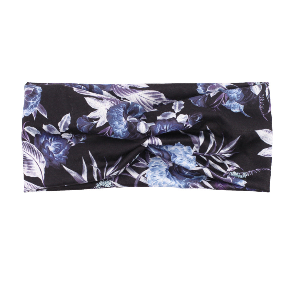 Multicoloured thin twist front stretchy headband