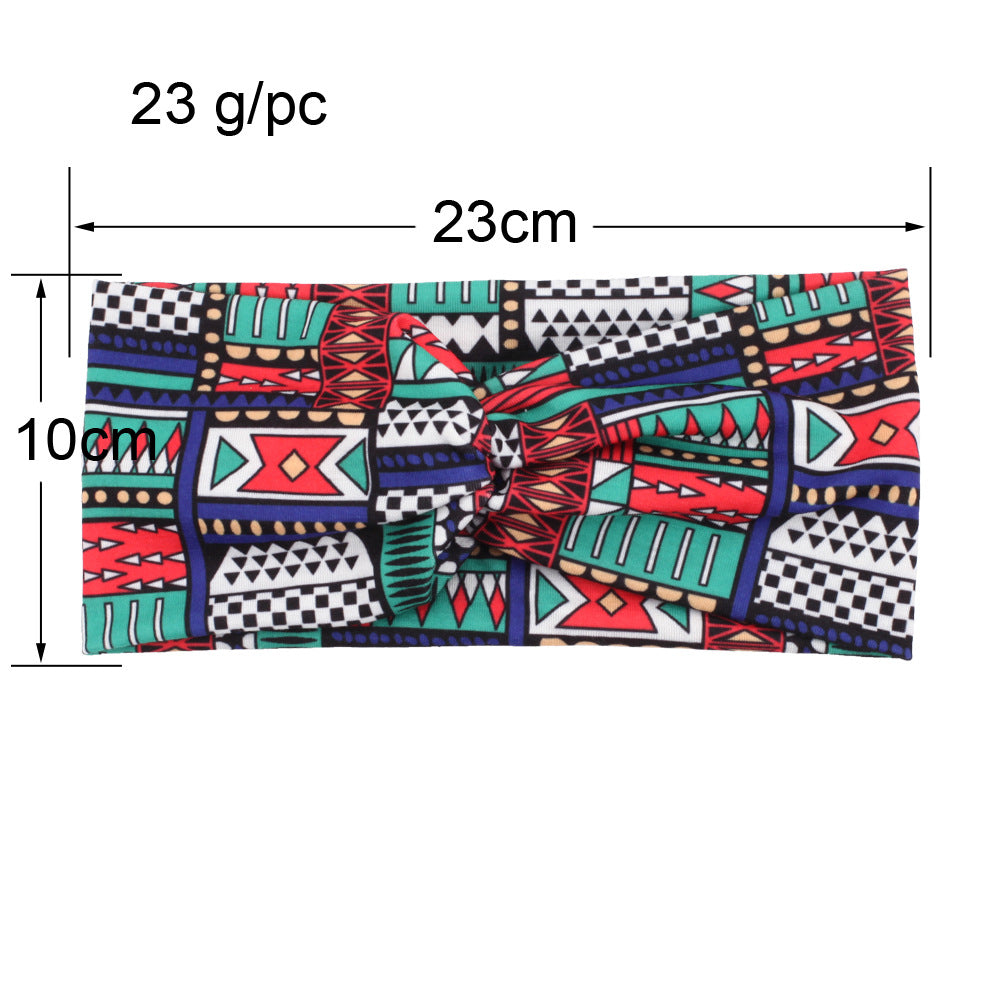 Multicoloured thin twist front stretchy headband