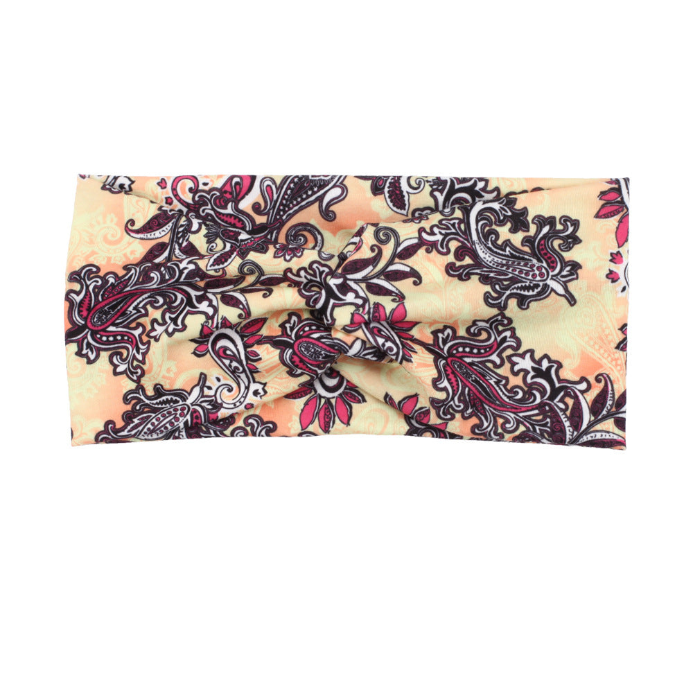 Multicoloured thin twist front stretchy headband