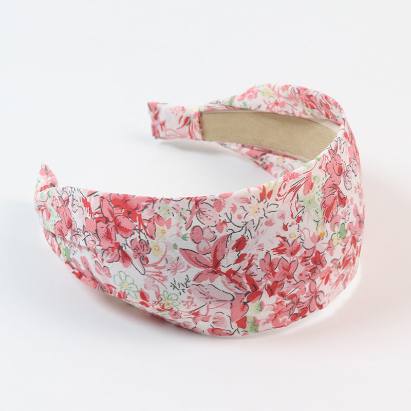 Floral prints flat wide headband