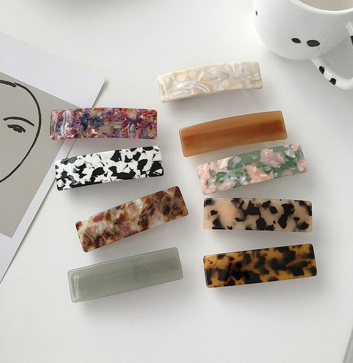 Resin hair barrette in multi colours