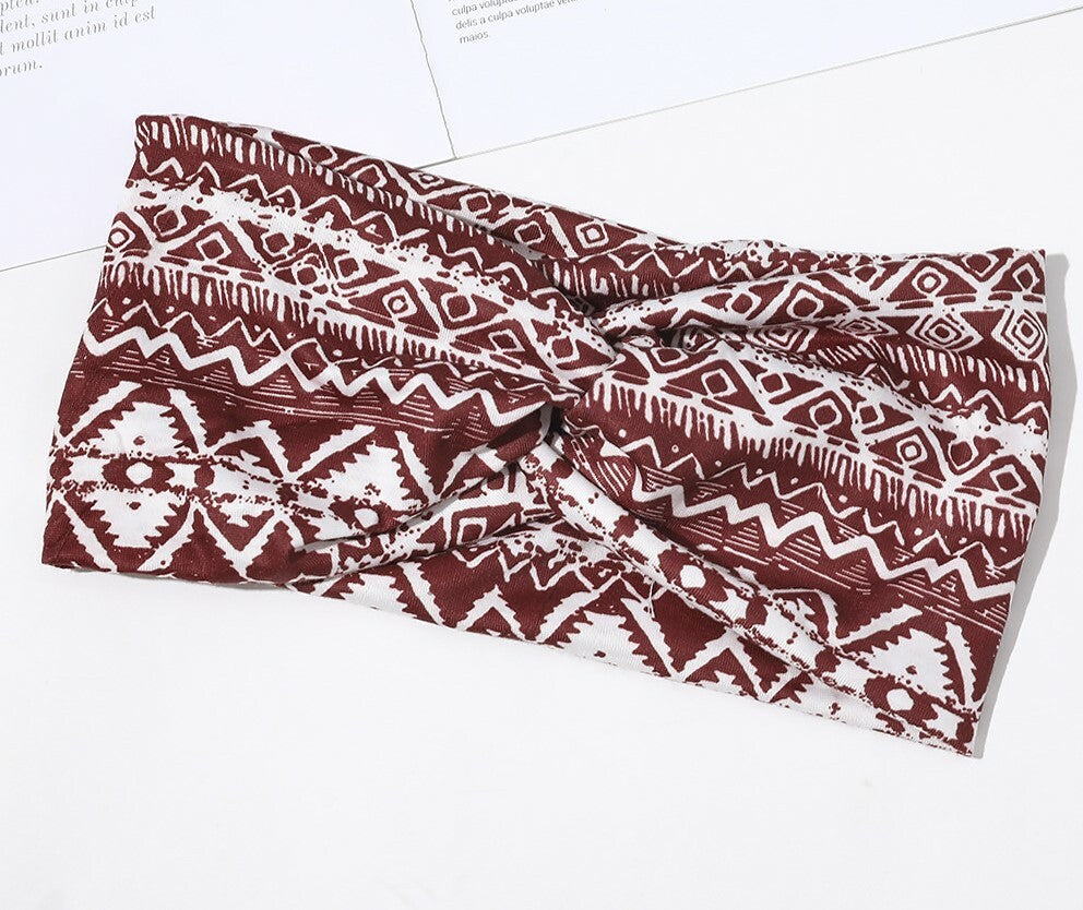 2-way stretch headband in multi-coloured printings