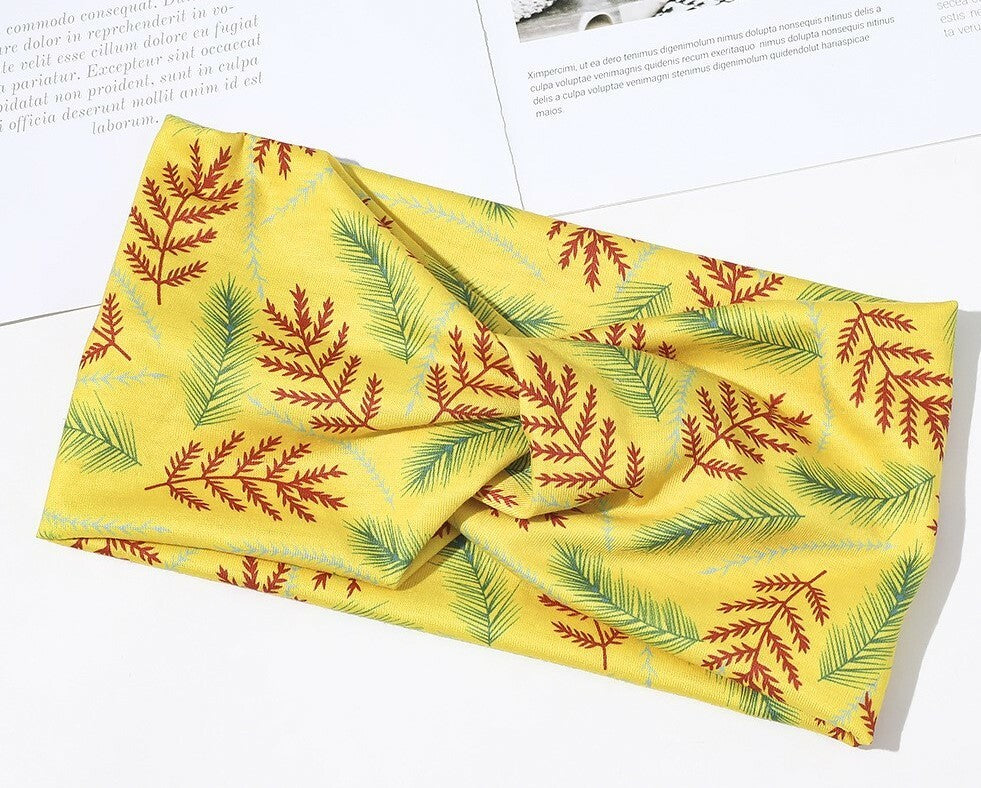 2-way stretch headband in multi-coloured printings