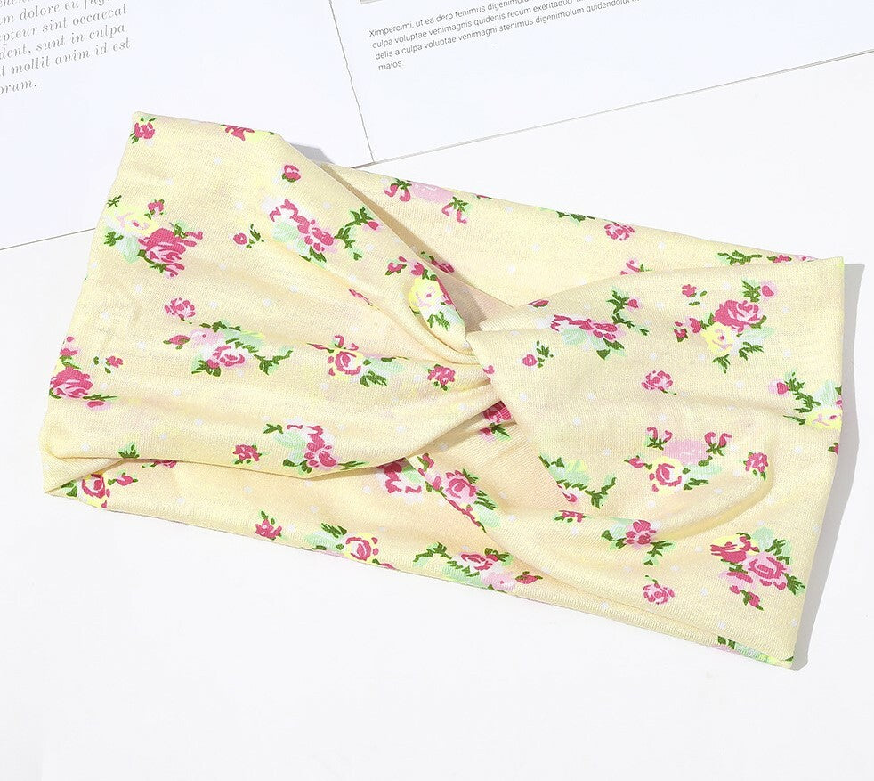 2-way stretch headband in multi-coloured printings