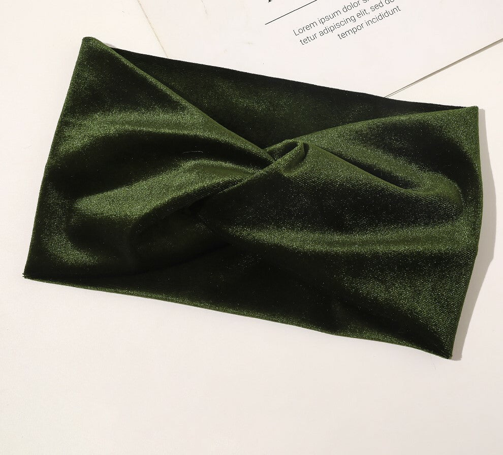 2-way twist front stretchy velvet headband