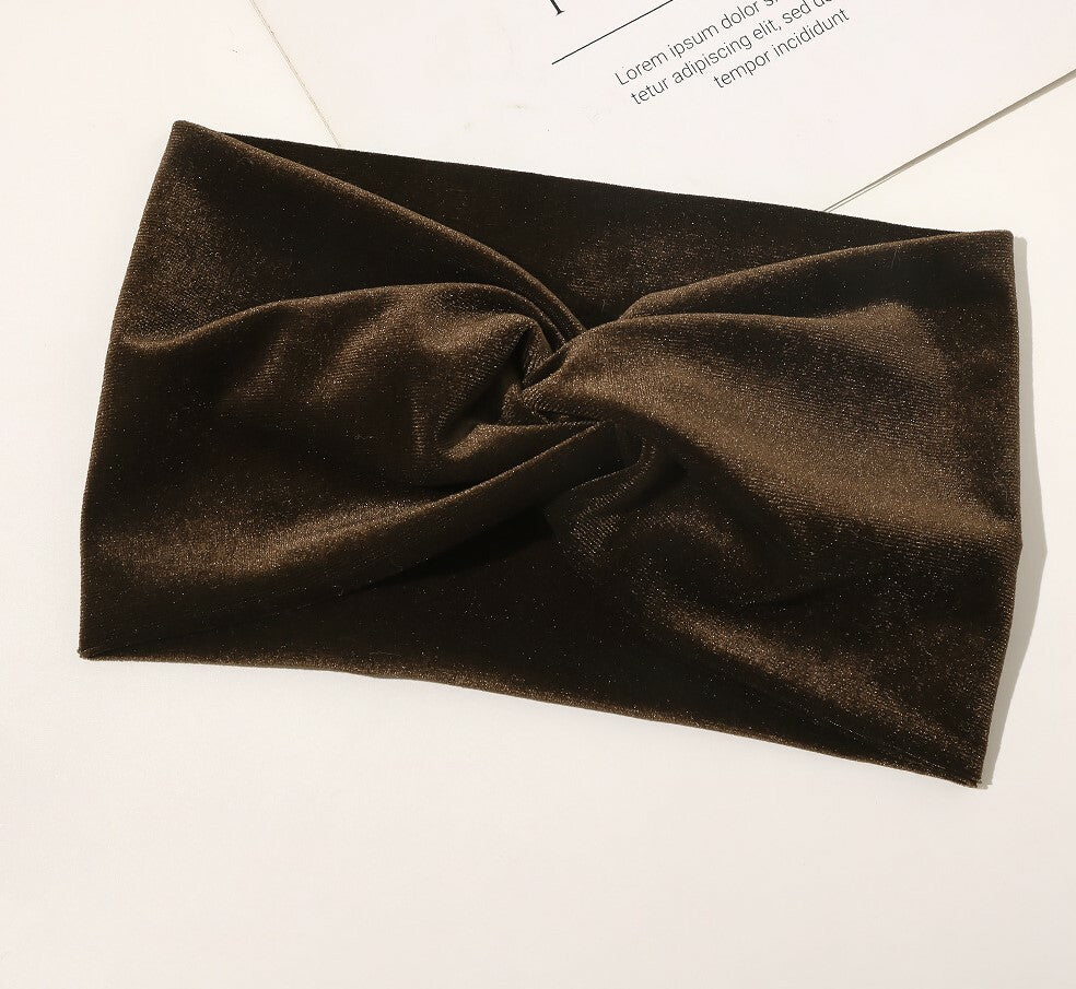 2-way twist front stretchy velvet headband