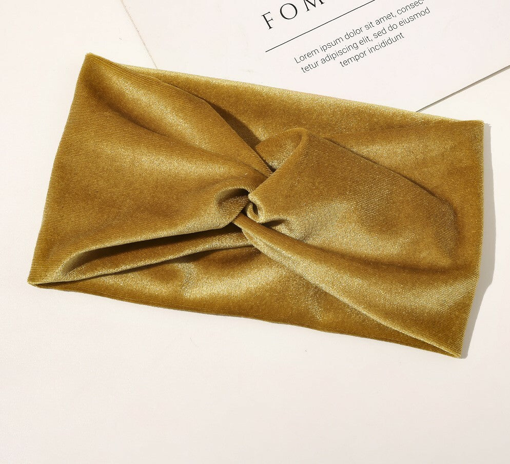 2-way twist front stretchy velvet headband