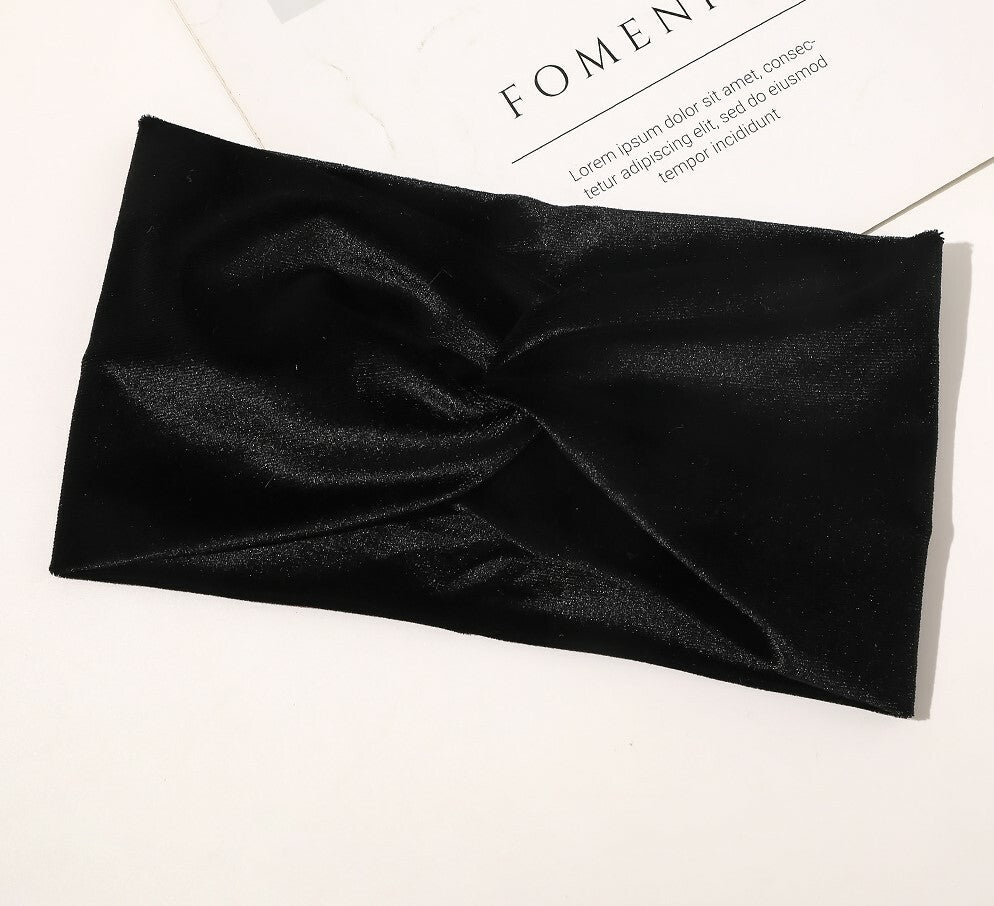 2-way twist front stretchy velvet headband