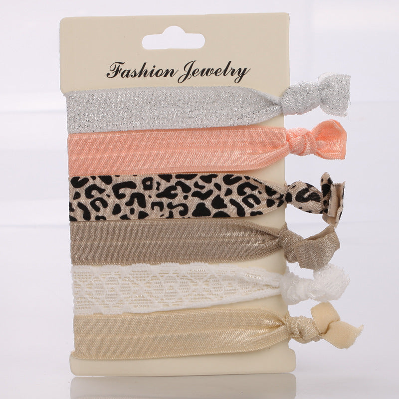 Printed elastic hair tie pack