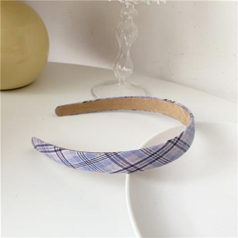 Cotton headband in multi-coloured plaids