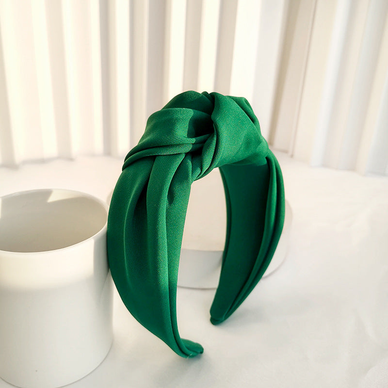 Premium silky satin knotted headband