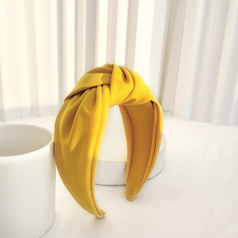 Premium silky satin knotted headband