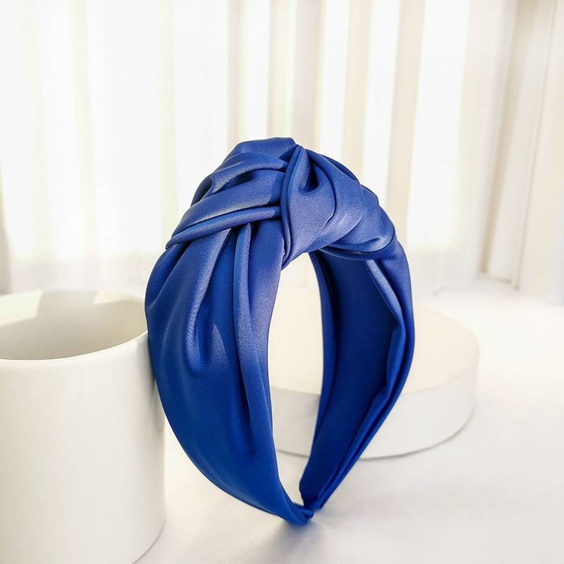 Premium silky satin knotted headband