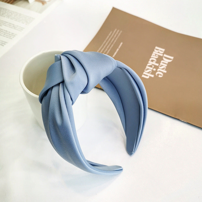 Premium silky satin knotted headband