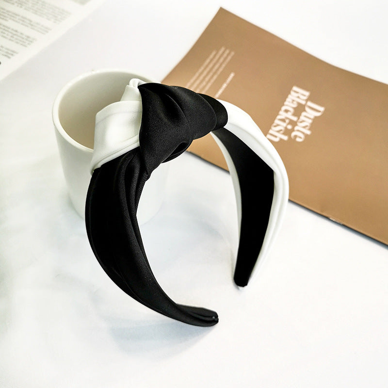 Premium silky satin knotted headband